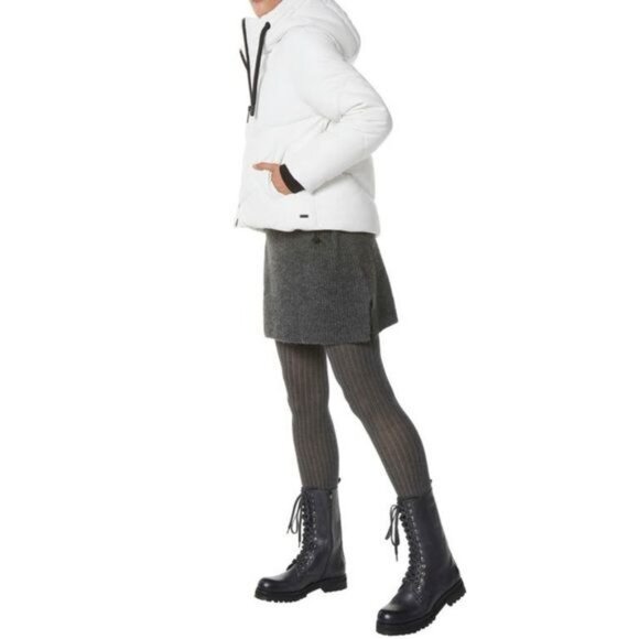 Marc New York Performance Vegan Leather Puffer Jacket Winter White Size Medium - Picture 6 of 17